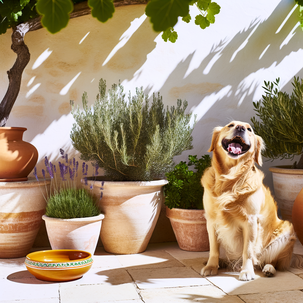 Happy dog enjoying Mediterranean life